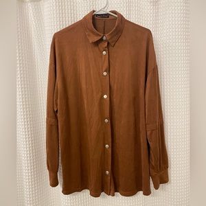 Shein rust-colored oversized blouse size M
